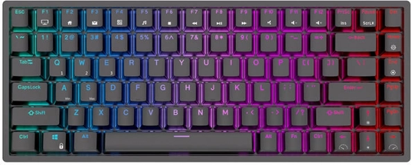 Clavier mécanique sans fil ROYAL KLUDGE RK84 RGB avec interrupteurs marron (noir)