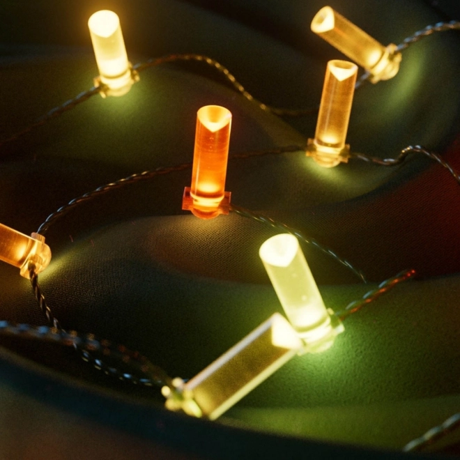 Slimme decoratieve lichtsnoeren USB-C (Candies) 100 LED RGB, kaarsen, groene kabel, 6 m