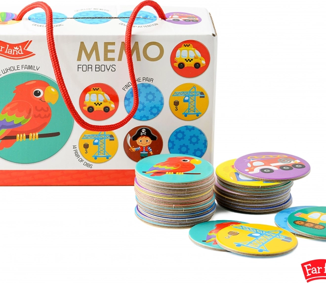 Far Far Land jeu de mémoire circulaire pour garçons