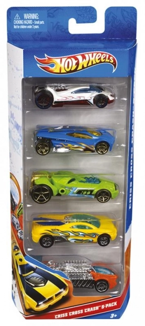 Hot Wheels collectie van vijf speelgoedauto's