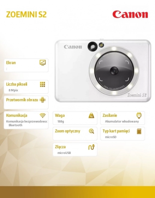 Canon Zoemini S2 instant camera met print