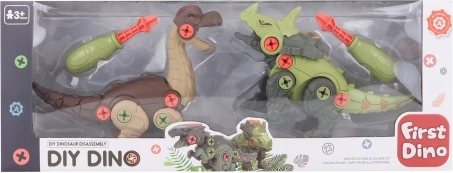 Dinosaures à visser pour enfants, 2 pièces avec tournevis