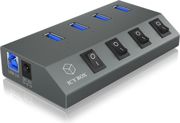 4-port USB 3.0 hub with switches IB-HUB1405C