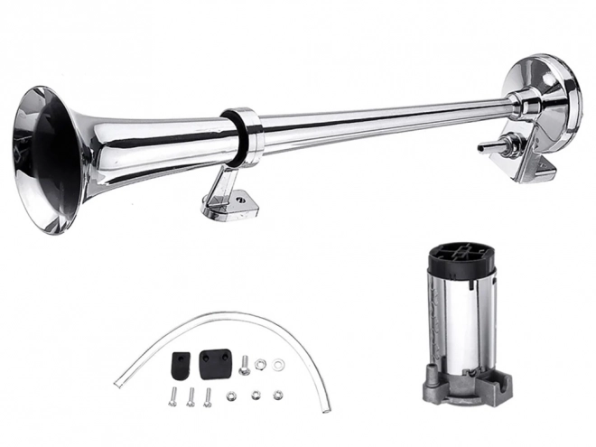 Pneumatische claxon Chrome met compressor 12V