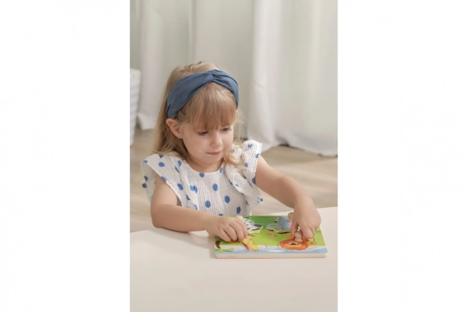 Wooden Puzzle with Wild Animals