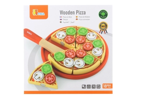 Houten pizza - snijden