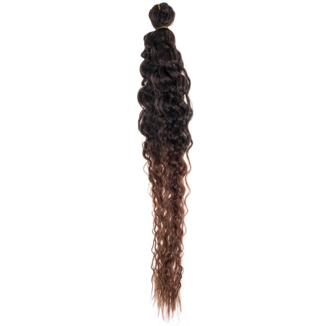 Synthetisch donkerbruin haar