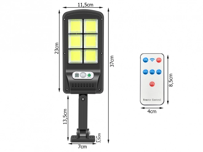 Zonnelamp met bewegingssensor en variabele verlichting
