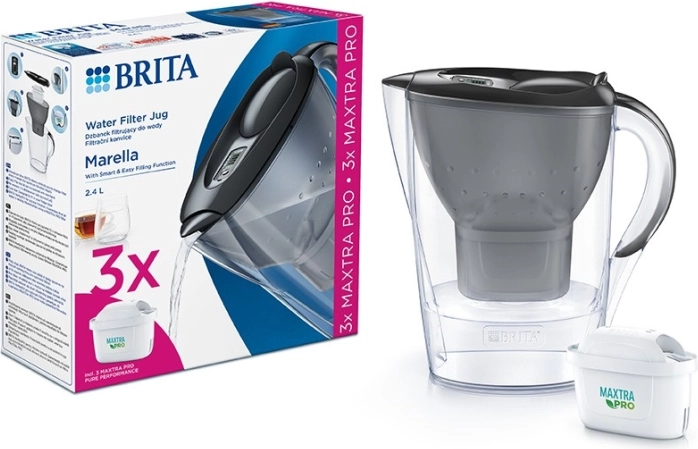 BRITA Marella 2.4 L water filter jug + 3 MAXTRA PRO Pure Performance filters