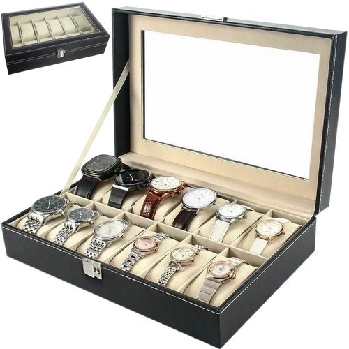 Organizer voor horloges met 12 vakken
