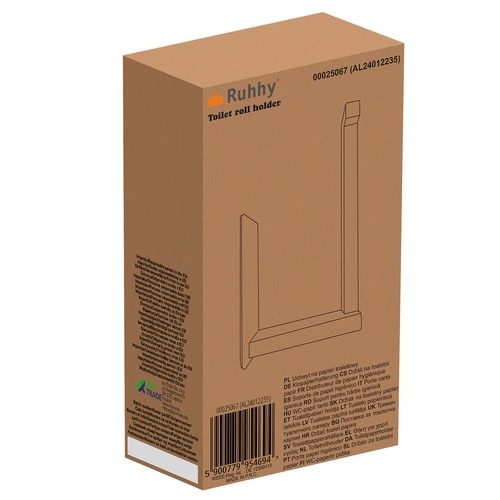 zwarte loft toiletpapierhouder voor aan de muur