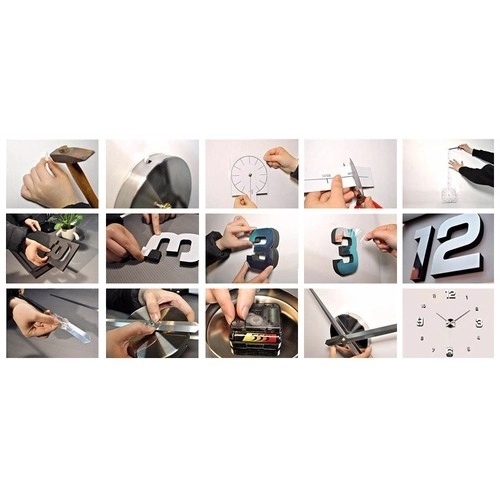 Horloge murale moderne DIY Ruhhy
