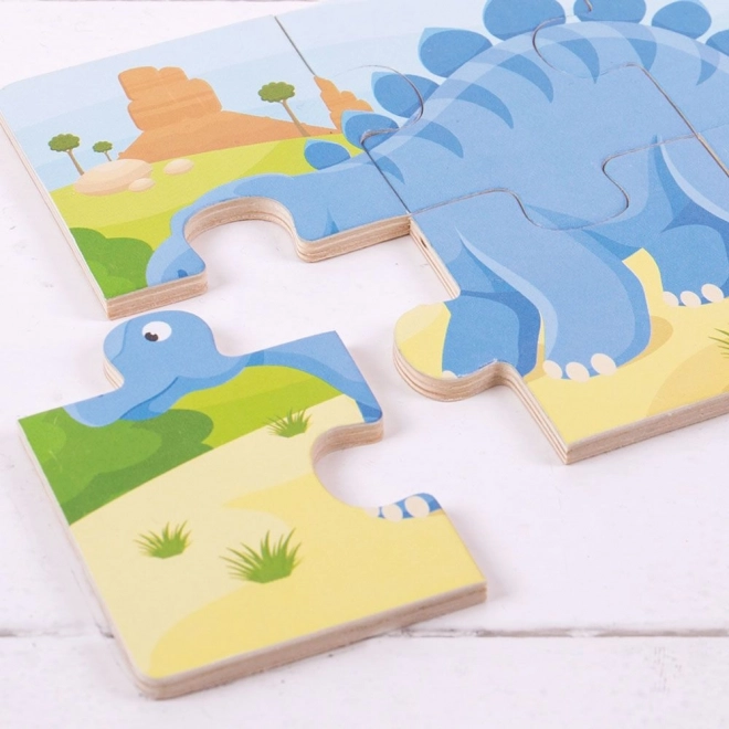 Bigjigs Toys Puzzle 3v1 dinosaures