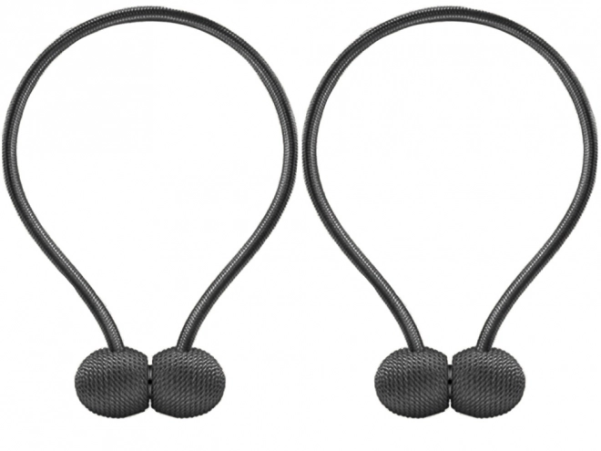 Decorative magnetic clips for curtains – Black