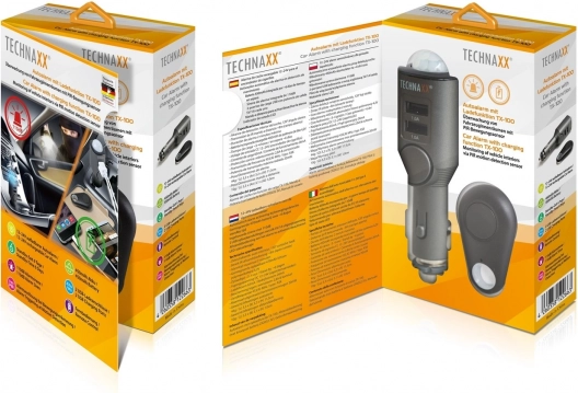 Autoalarm met USB-oplader Technaxx 2 poorten