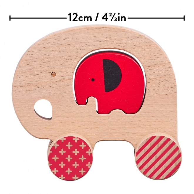 Petit Collage Olifant en Olifantje op Wielen