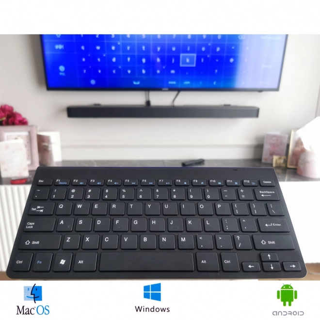 Draadloos toetsenbord voor Smart TV zwart