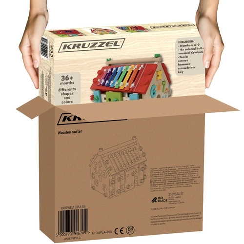 Houten educatief huisje voor kinderen DIY