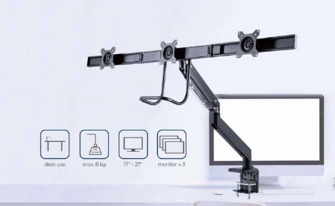 Frame voor 3 monitoren met verstelbare arm