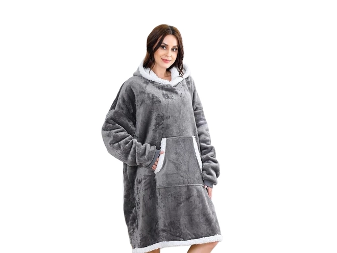 Warme oversized hoodie met capuchon