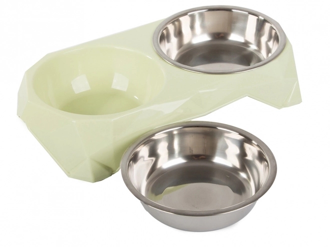 Metall Doppelnäpfe für Hunde und Katzen 350ml x 2