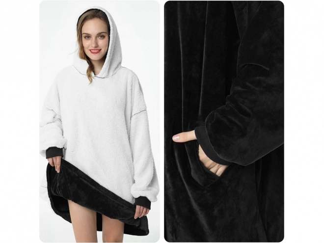 Warme Oversize Decken-Pullover aus dickem Fleece