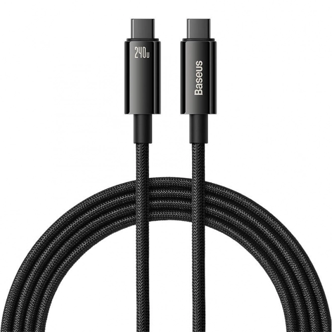 Datenkabel Baseus Tungsten Gold USB-C auf USB-C 240W 2m Schwarz