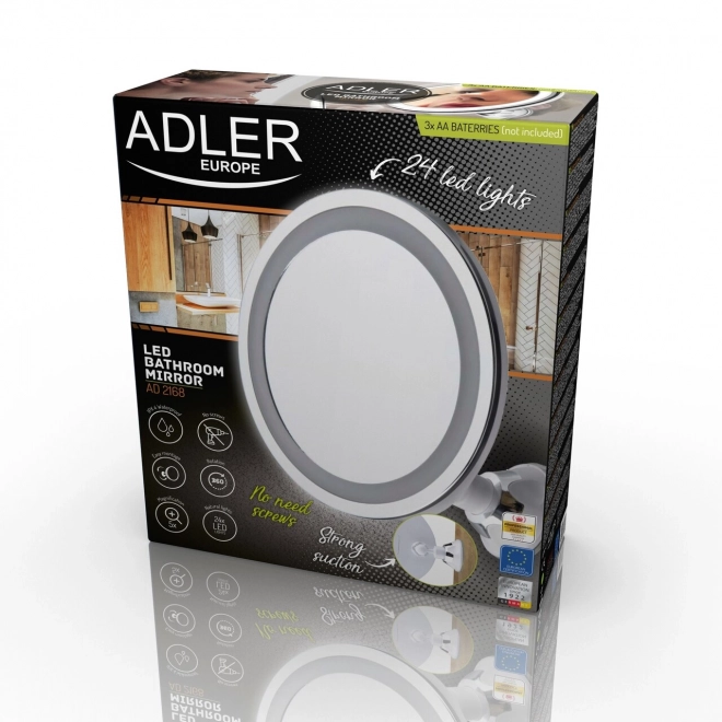 Miroir cosmétique LED Adler AD 2168 avec ventouse