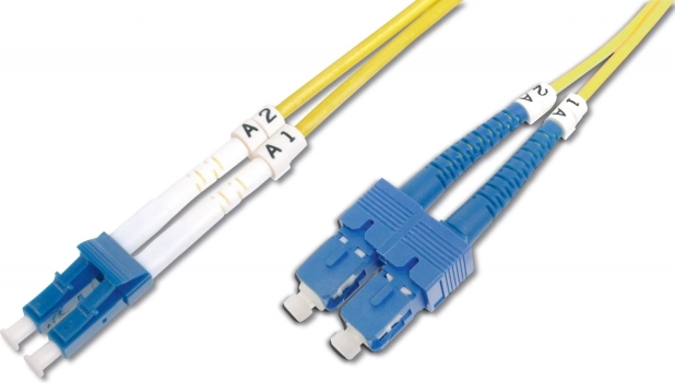 Cordon de raccordement optique FO LC/SC duplex SM 9/125 OS2 LSOH 1 m jaune