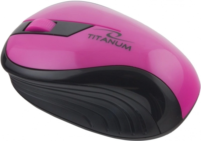 Draadloze optische muis Titanum Rainbow roze
