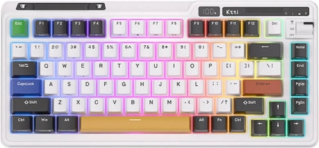 Clavier mécanique sans fil ROYAL KLUDGE K75 RGB interrupteurs Eternity (noir et blanc)