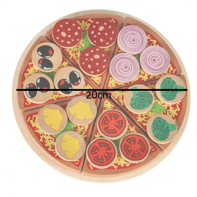 Houten speelset Pizza met accessoires