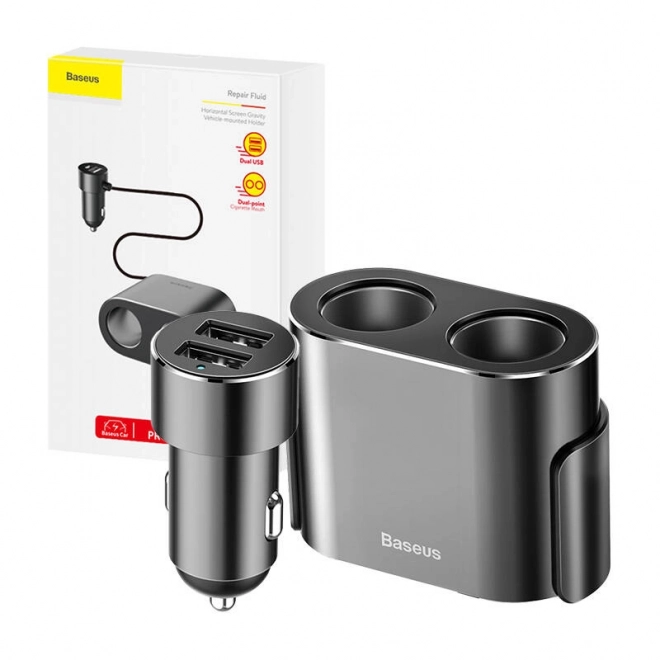 Baseus Dual USB Car Charger with Lighter Socket