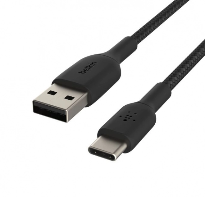 Braided USB-C to USB-A Cable 2m Black