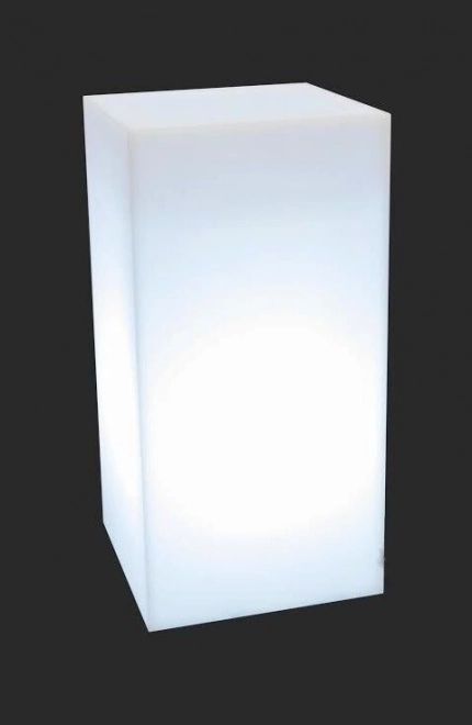 Witte bloempot Tower met verlichting