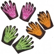 Gloeiende skelet handschoenen