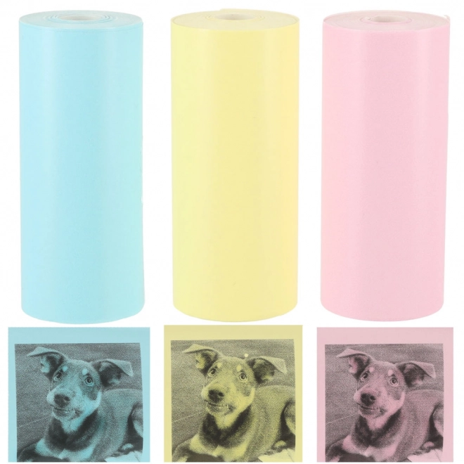 Rol thermopapier voor mini printer 5,7 cm x 3 m 3 stuks gekleurd