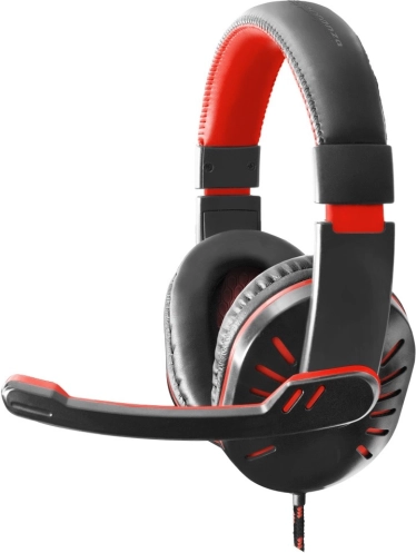 Gaming headphones with microphone Crow red