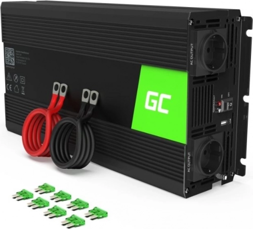 Spannungswandler 12V/230V Green Cell mit modifizierter Sinuswelle 1500W