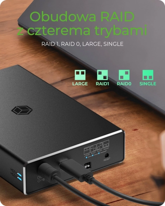 Raid-Gehäuse für 2,5 SATA HDD mit USB 3.2 Gen 2
