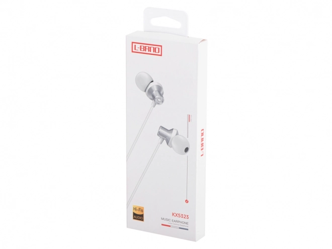 Witte bedrade oortelefoons met 3,5mm jack