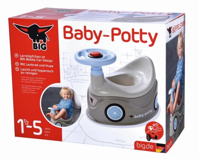 Potje met stuur grijs
