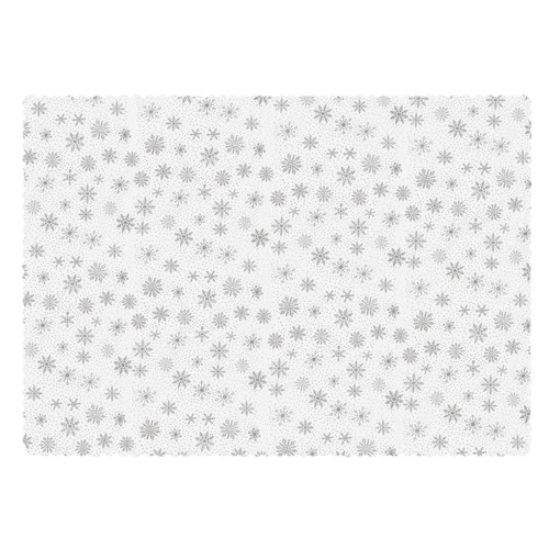 Große Weihnachtstischdecke Weiß mit Schneeflocken 180 x 140 cm