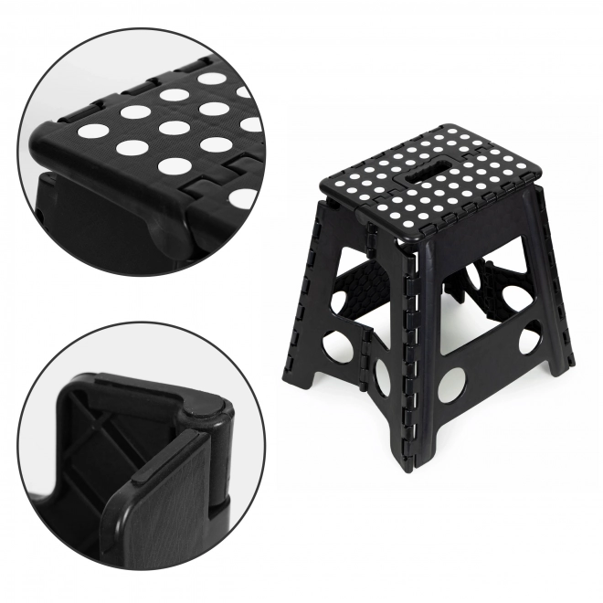Opvouwbare kruk, 1-traps plastic kruk, 39 cm