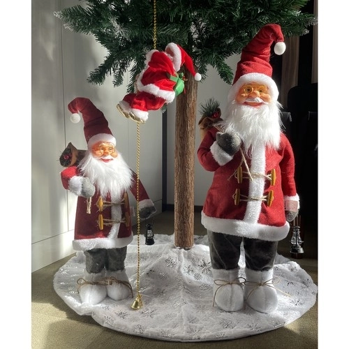 Klimmende Nikolaas op gouden touw - kerstdecoratie
