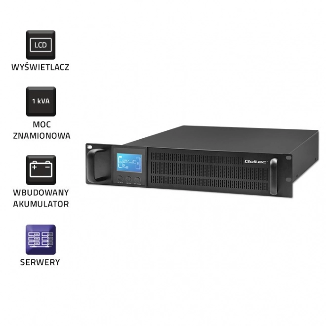 Noodstroomvoeding UPS RACK 1kVA 800W met LCD