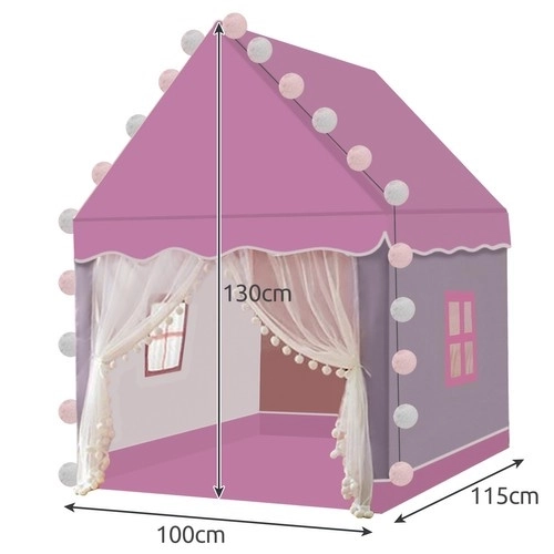Children's pink tent with led lights