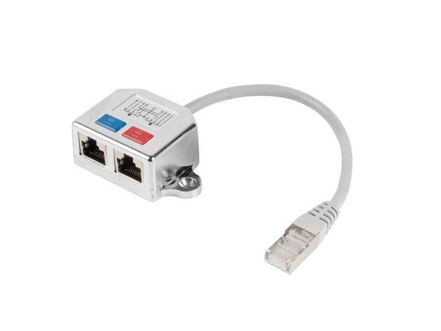 Répartiteur LAN RJ-45 - 2x RJ-45 FTP