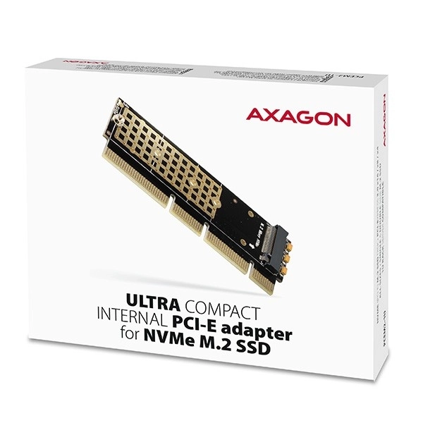 PCEM2-1U interne adapter PCIe x16/x8/x4, slot M.2 NVMe M-sleutel, 1U