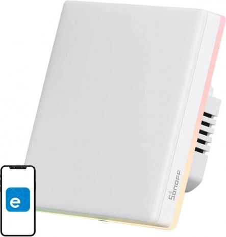 Interrupteur mural tactile Wi‑Fi intelligent SONOFF, 1 canal